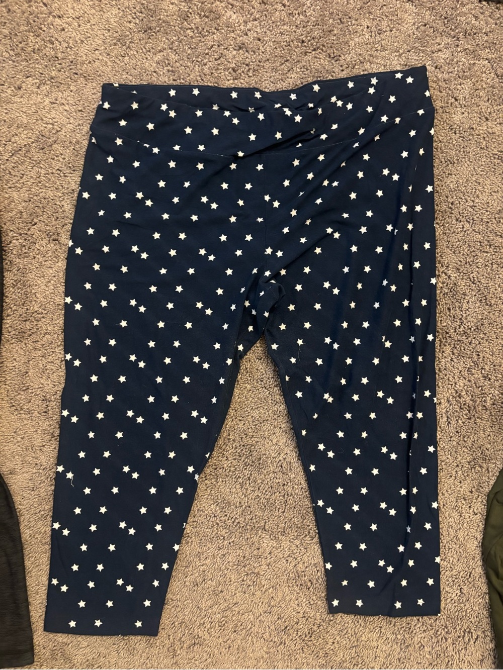 Time and Tru Navy Leggings with White Star Print
